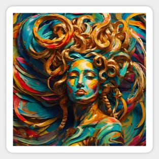 Abstract Medusa Greek Mythology Sticker